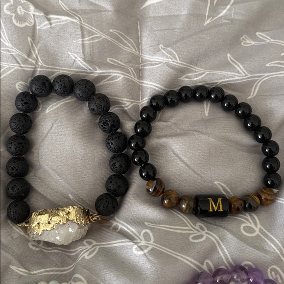 “M” Beaded Bracelet Set - 6 - Picture 2 of 4